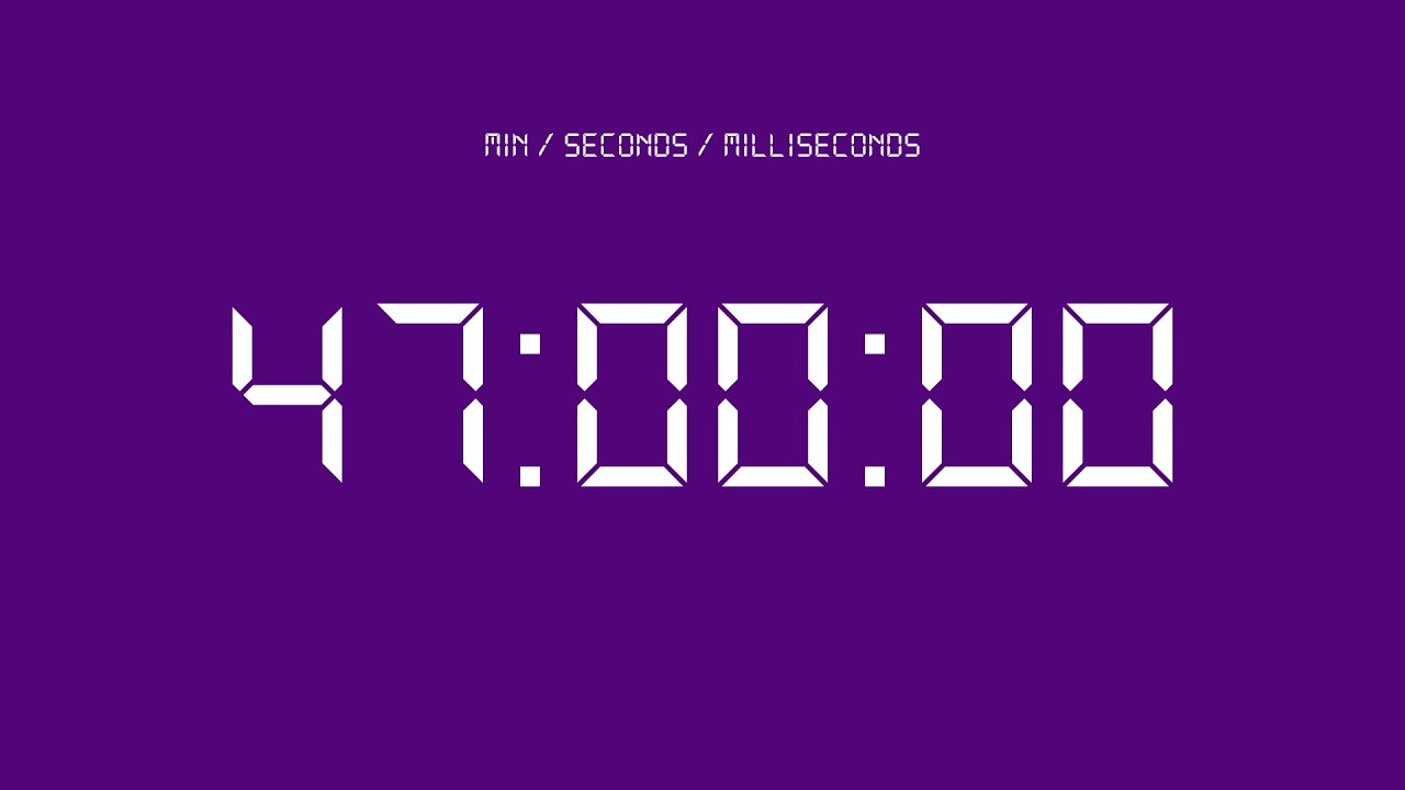 47 minute countdown timer