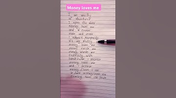 Thumbnail of Money loves me ~powerful Affirmation & listen everyday #shorts #song #trending 💞