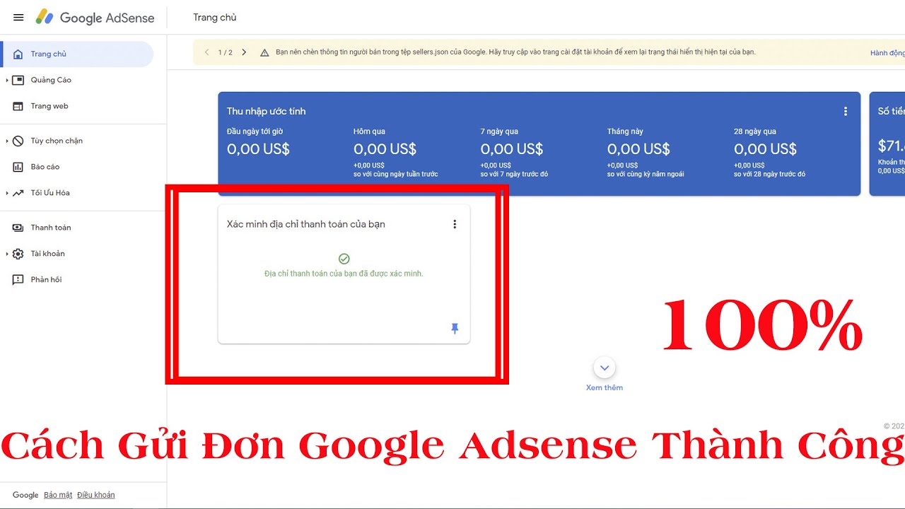 google/adsense  New Update  Cách Tạo Tạo Tài Khoản Google Adsense Mới 2021 | Kiếm Tiền Youtube