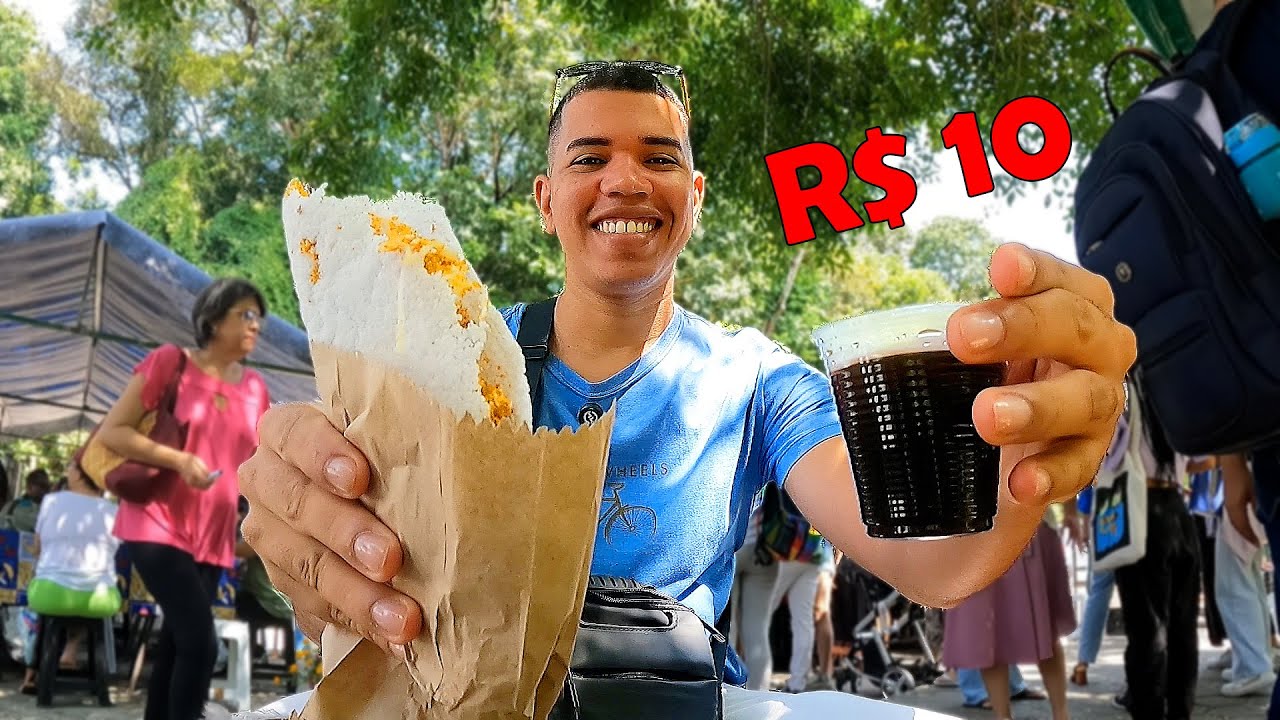 COMIDA BARATA na FEIRA ORGÂNICA em João Pessoa