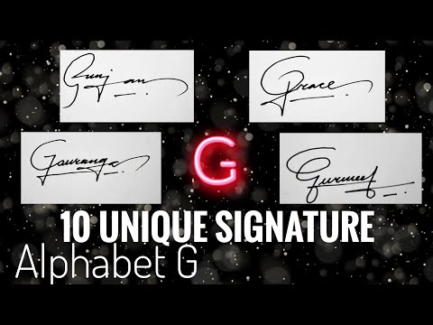 How to create G Signature | 8 Unique Signature Alphabet G || Anup Calligraphy ||