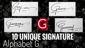 How to create G Signature | 8 Unique Signature Alphabet G || Anup Calligraphy ||
