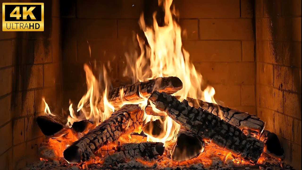 Fireplace Evenings of Calm : Burning Logs, Crackling Sounds, and the Serenity of Pure Relaxation 🔥
