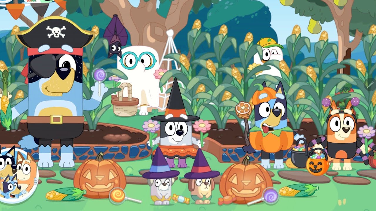 Corn Maze in the School Garden 🌽 Bluey Lets Play 🎃 Fun Bluey Gameplay for Kids 