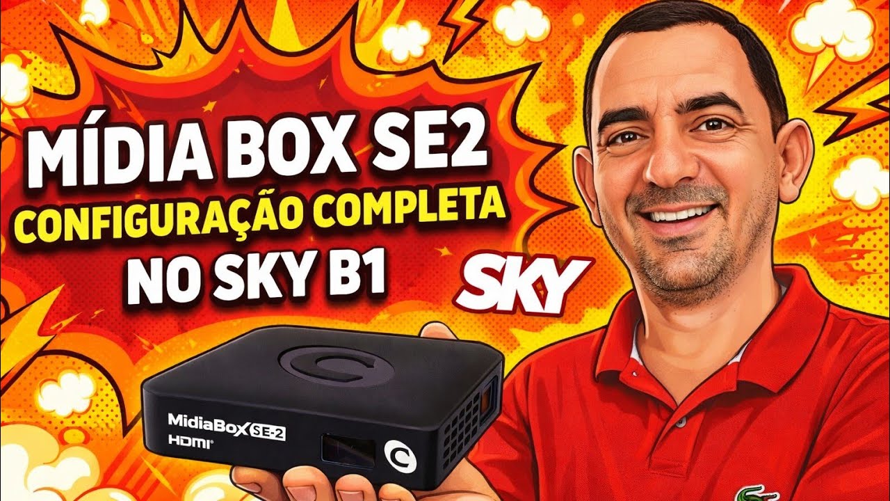 Mídia Box SE 2 Configuração Completa No Sky 43w 