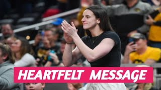 Caitlin Clark showers love with 3-word message to Iowa Hawkeye guard embracing special moments