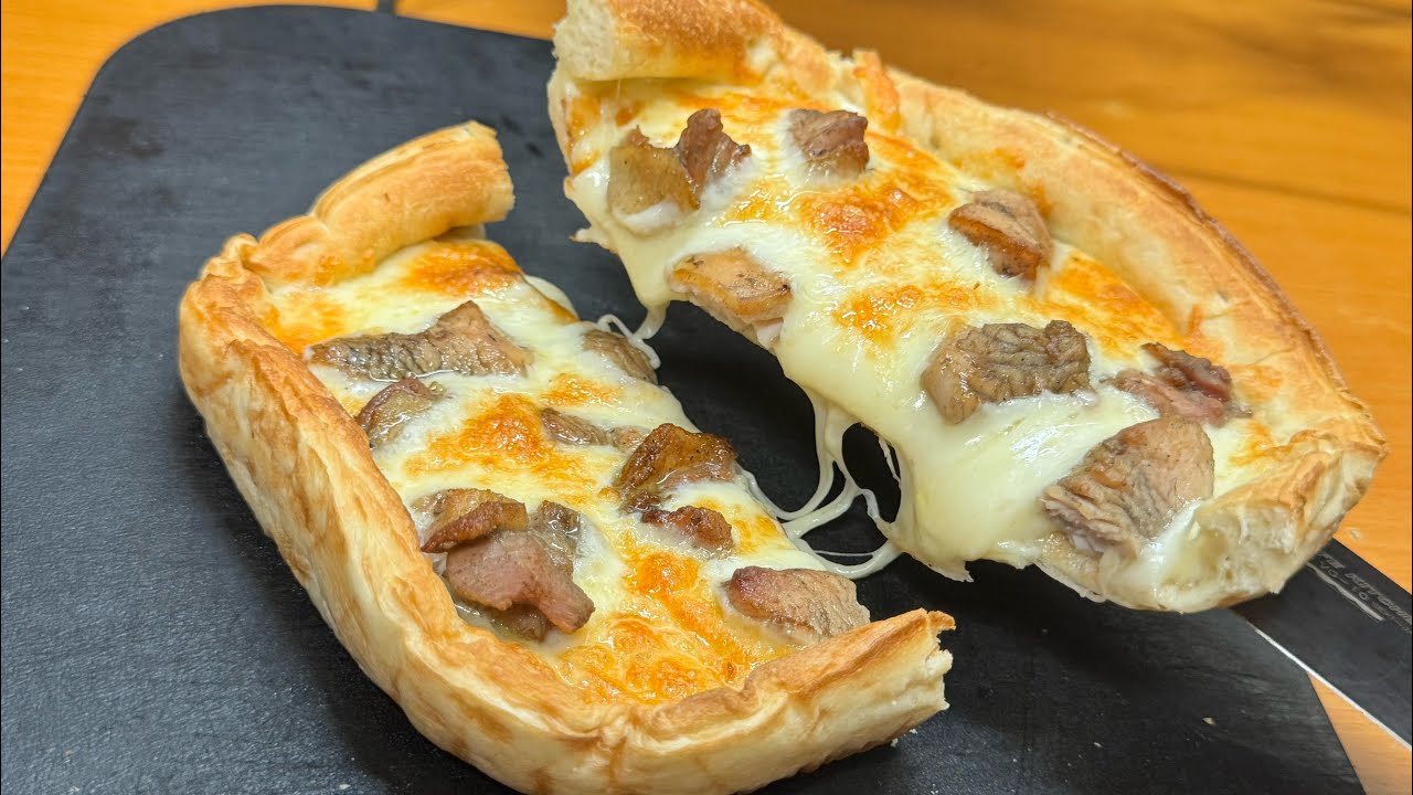 ドミノピザがチーズ1キロピザ食べたいけど、1キロは食えないので自宅でチーズマシマシピザを焼いてハイボールをキメるだけの動画