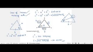 Law of Cosine #trigonometry #mathematics #missingangle #missingside