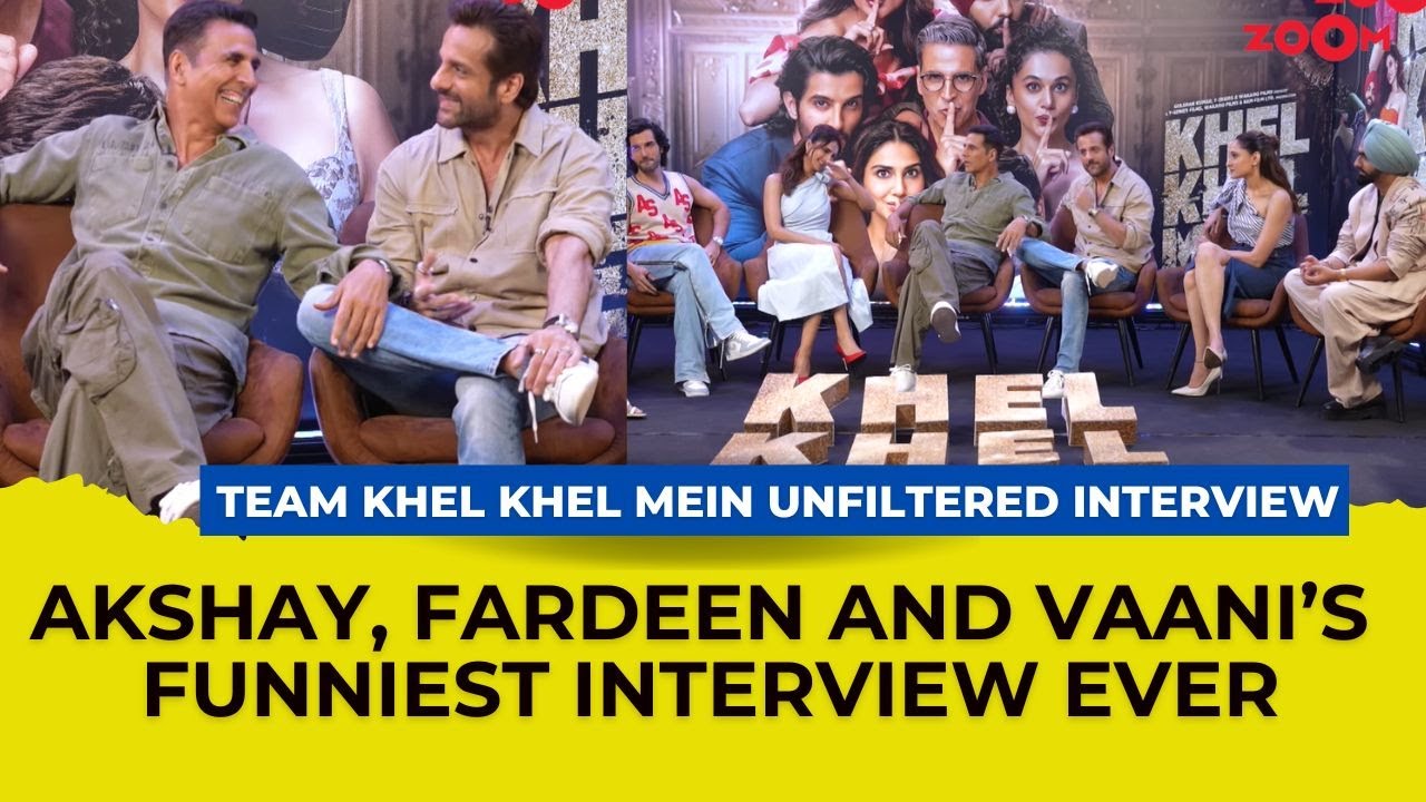 Akshay Kumar, Fardeen Khan Vaani Kapoor's FUNNIEST Interview EVER | Khel Khel Mein