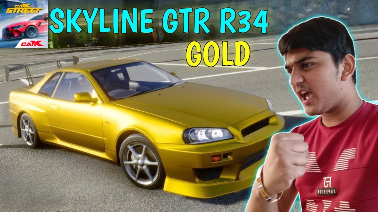 Golden Skyline GTR  R34😍 Tuning GTR CarX Street Gameplay in Hindi