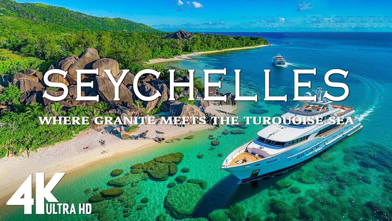 [4K] SEYCHELLES 🇸🇨 – Where Granite Meets the Turquoise Sea 🌅 | Scenic Relaxation & Deep House Chill