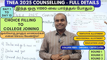 TNEA 2025 Counselling Process 💯 FULL GUIDE | ALL IN ALL Video | ஒரு நொடி கூட MISS பண்ணாம பாருங்க ✅