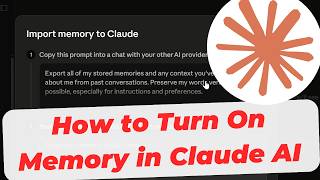 How To Turn On Memory In Claude Ai