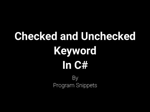 Checked and Unchecked