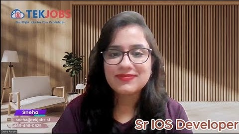 Sr. iOS Developer 0906 Sneha