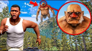 Scary Giant MONSTER Attack AND Destroys LOS SANTOS In GTA 5 - Forest Monster