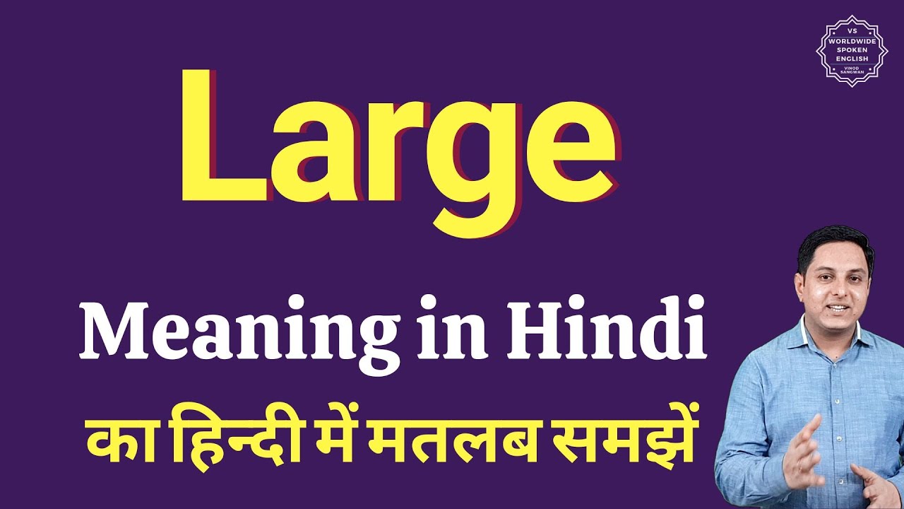 Large meaning in Hindi | Large ka kya matlab hota hai | daily use English words
