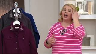 Quacker Factory Scroll Embellished Woven Jacket on QVC