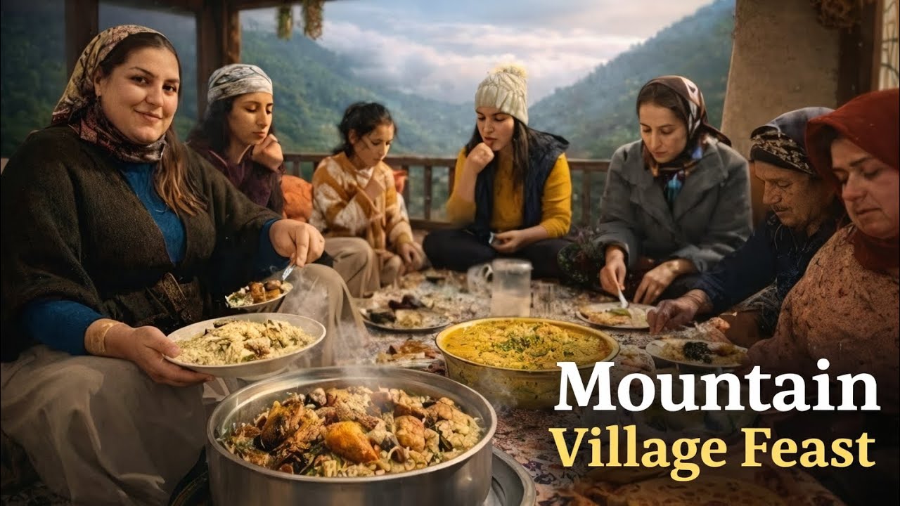 Village Life in Northern Iran Grandma's Roast Chicken & Soup & Beautiful Village Routines