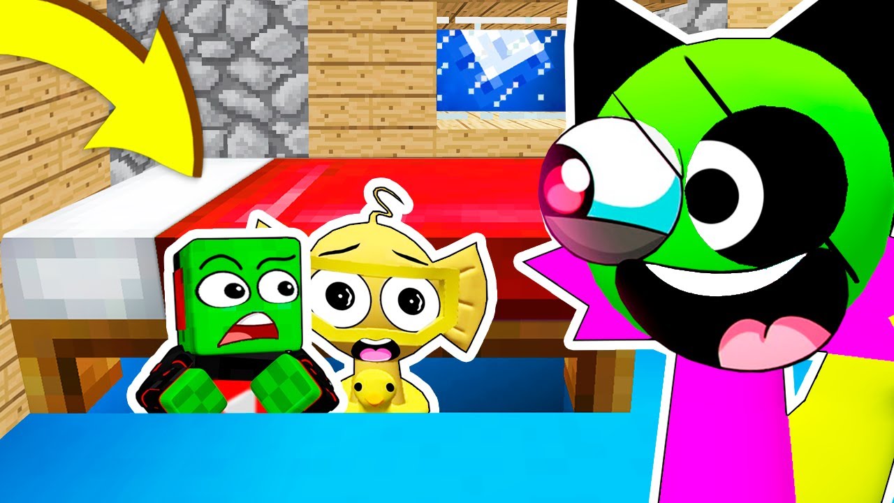 ПРЯЧУСЬ ПОД КРОВАТЬЮ с БЕЙЛИ от КИСЛОТНЫХ СПРУНКОВ в МАЙНКРАФТ