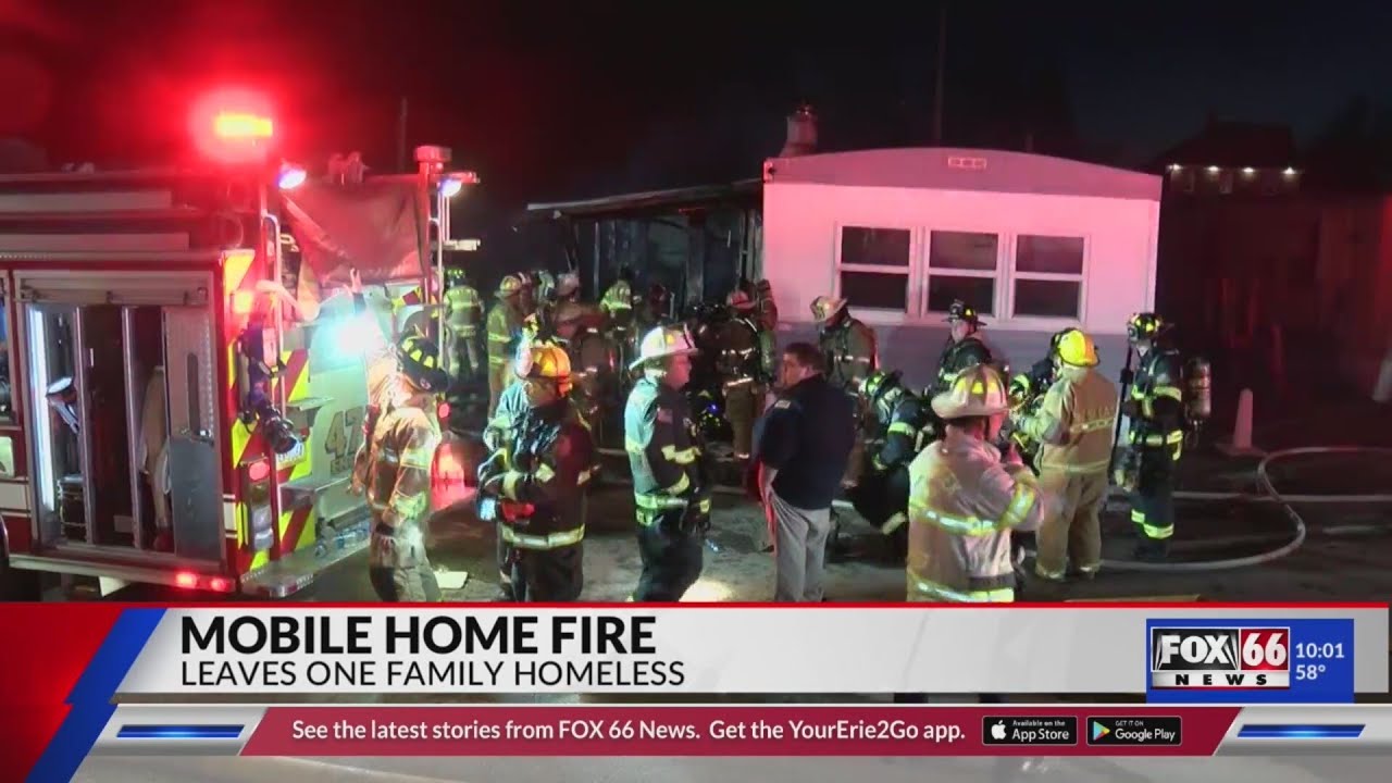Millcreek family left without a home after mobile home fire - YouTube