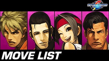 The King of Fighters 2001 - Team Art of Fighting - Move List