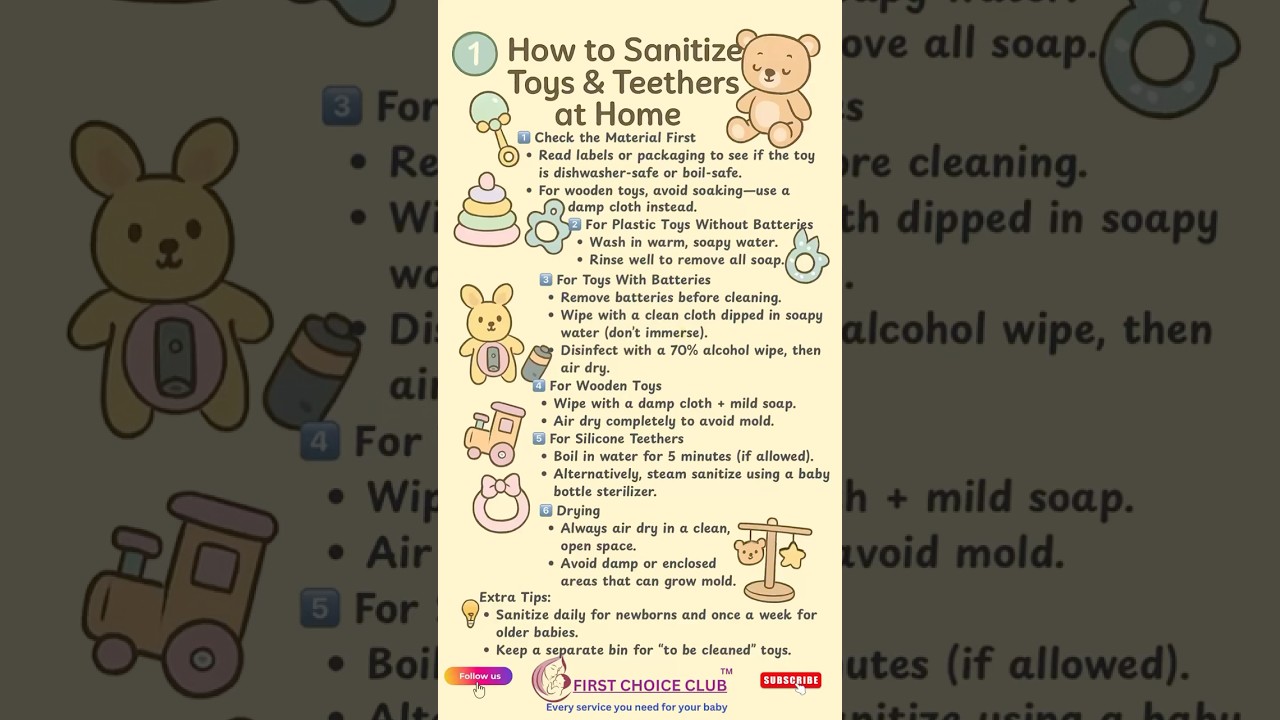 🧼 How to Sanitize Toys & Teethers at Home