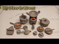 DIY Indian Village Miniature Clay kitchen set 🫖 | Handmade clay village kitchen set