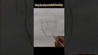 step by step portrait Drawing Techniques 💐💐💐 #shorts #art #drawing #pencilportrsit