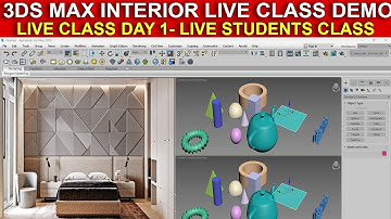 Day 1- 3DS -Max Live Class Interior Student - Basic To Professional Course-#interiors #viral #design