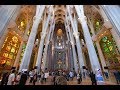 Barcelone Sagrada Familia inside in Ultra 4k