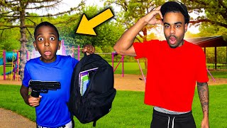 My Little Brother Had This In His BAG..