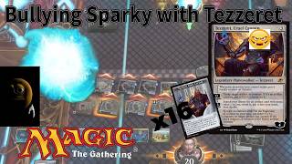 Bullying Sparky with Tezzeret in Magic the Gathering Arena!