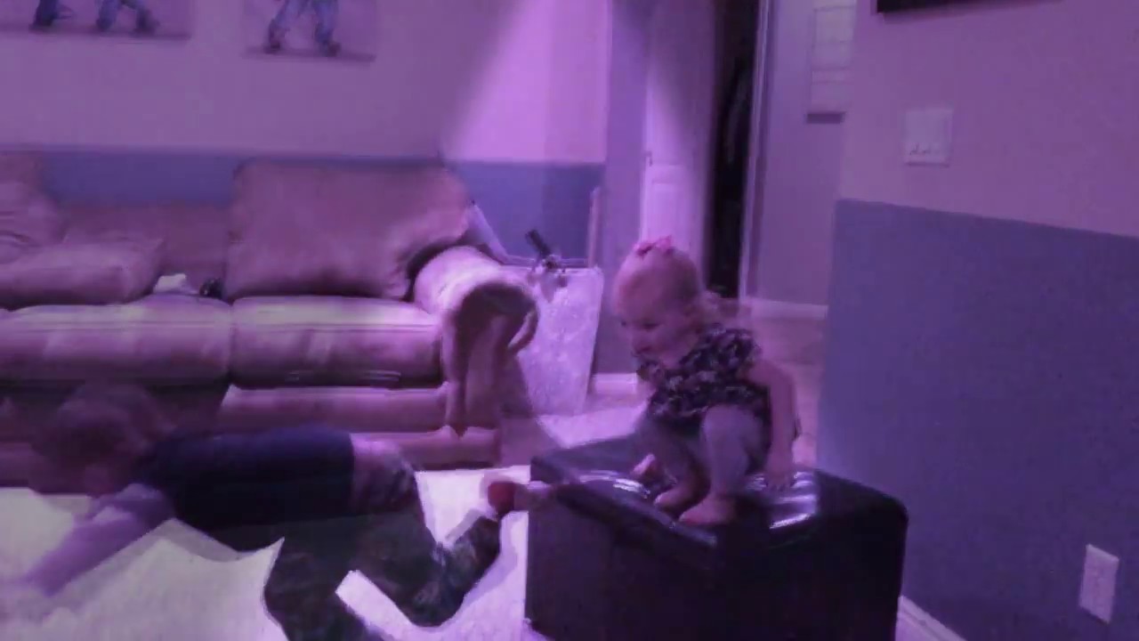 Try not to laugh at the baby or kid