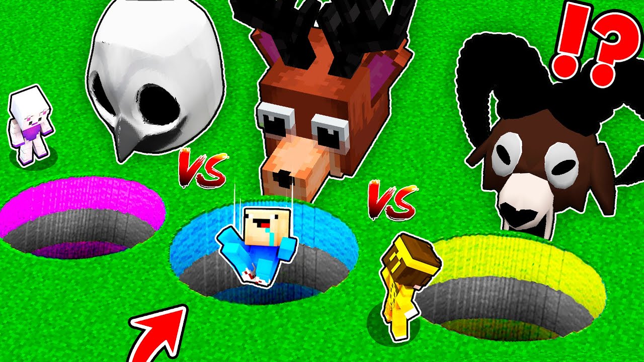 MINECRAFT RETO DEL AGUJERO INCORRECTO: ¿QUIEN ES EL MEJOR? 🏆 99 NOCHES EN EL BOSQUE