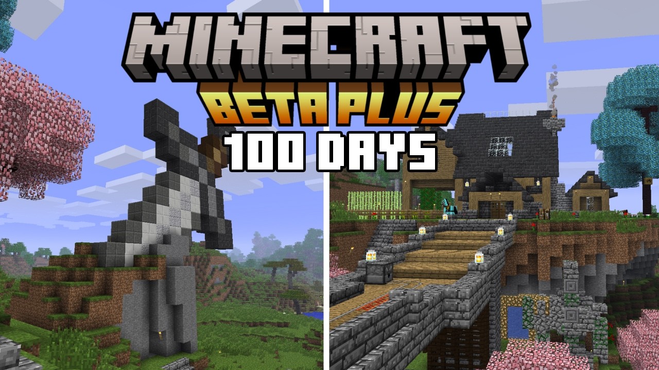 I Spent 100 Days in Minecraft BetaPLUS