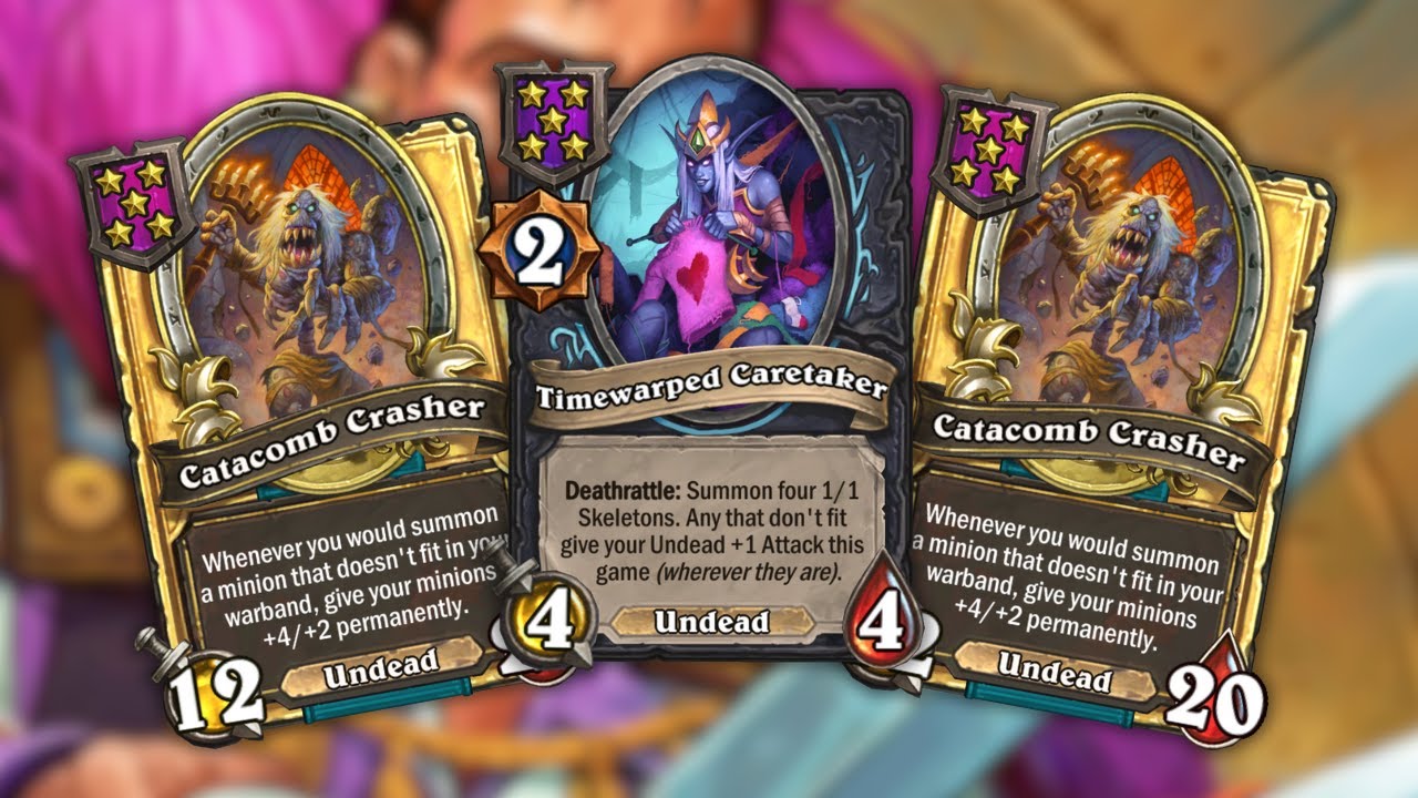 DOUBLE GOLDEN Catacomb Crasher | Heartstone Battlegrounds