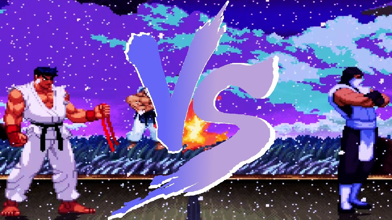 Sub Zero Vs Ryu Ryu VS Sub-Zero Mugen Street Fighter Vs Mortal Kombat - YouTube