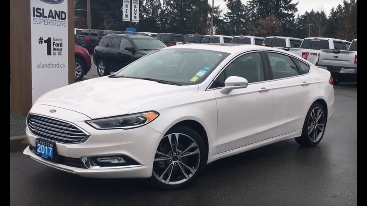 2017 Ford Fusion Titanium W/  Moonroof, Leather, NAV, AWD Review| Island Ford