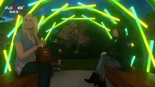 Simulation Scene Lighting Project Production of Park Rest Booth#simulatedreality #lightdesign