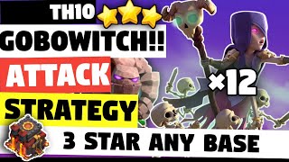 TH10 Golem Witch Bowler Attack Strategy Clash Of Clans | Best TH10 war attack strategy | COC