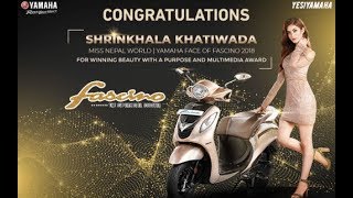 Shrinkhala Khatiwada In Pokharamiss World Nepalmiss Fascino 2018 Yes Yamaha Yes Scooter