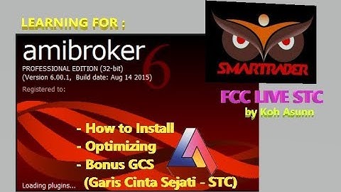Learning for Amibroker (Installation & Optimizing)