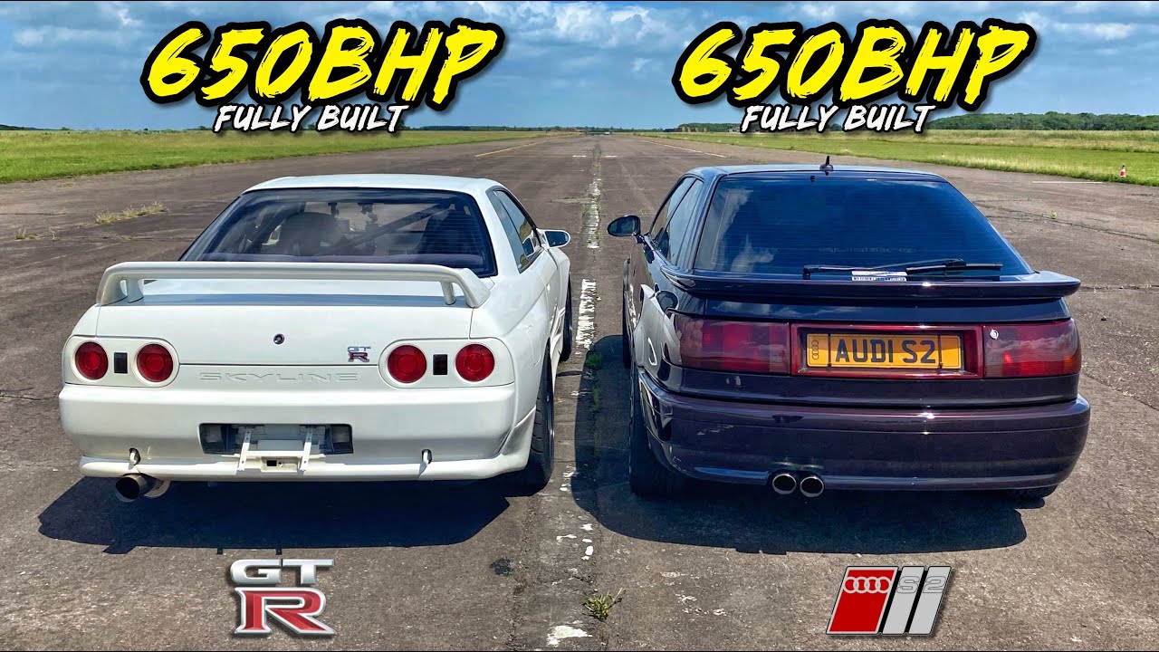 LEGENDARY RIVALS.. 650HP AUDI S2 vs 650HP NISSAN SKYLINE GTR