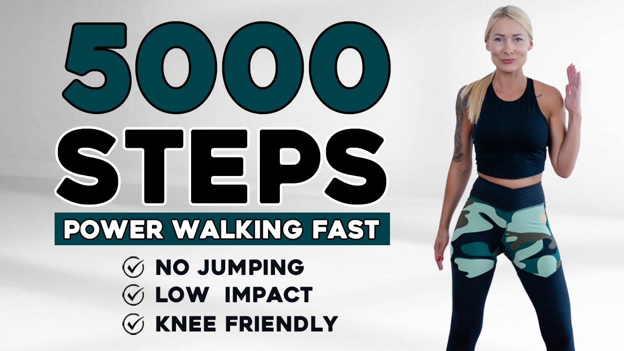 5000 STEPS POWER WALKING | Walk at Home | Fat Burning Walk 🔥, Super Fun ...
