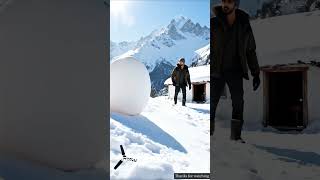 Snow falling in the cold winter #ai #egg #snow #winter
