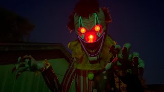 NEW FOR 2022 Halloween City 12ft Cackles The Evil Clown Demo (Night Time)