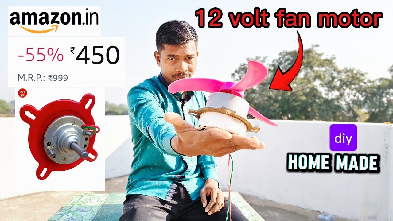 12 volt fan motor घर में बनाओ 