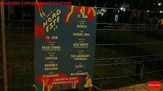 Cartaz e horários do festival de música Rock Nordeste 2017. Vila Real, Portugal