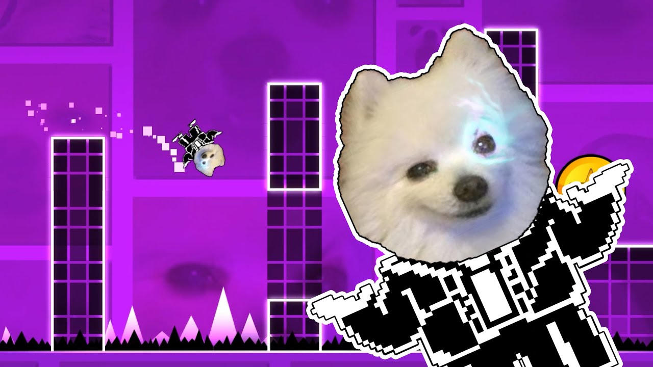 지오메트리 개쉬 (지오메트리 대쉬 강아지 리믹스) Geometry Dash Dog Version YouTube